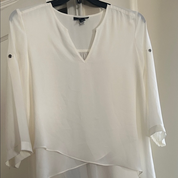 NWOT Womens Alfani High - Low Soft White Blouse - Picture 1 of 10